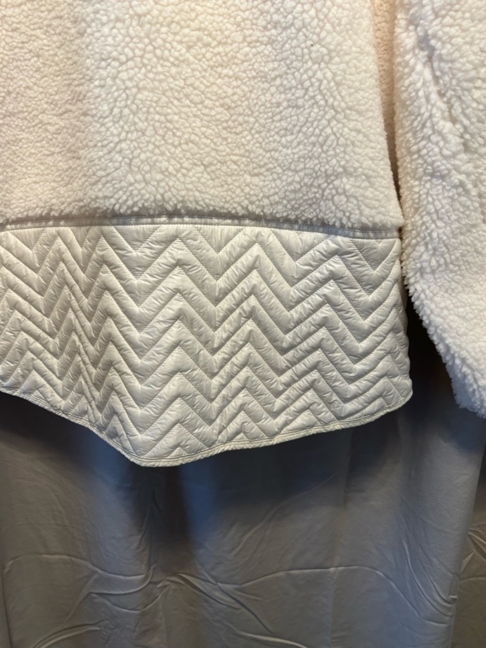 Athleta Cream Sherpa Snap-Front Pullover - Picture 6 of 7